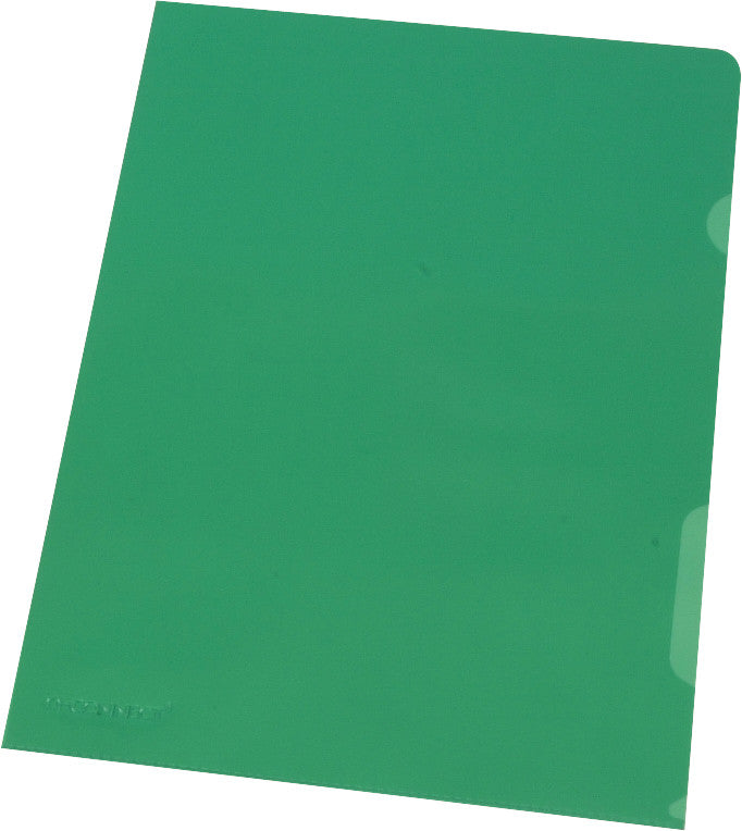 Q-connect Sichtmappe A4 – Grün, Kunststoff, Glänzend, 150 µm, 10er-Pack