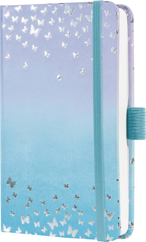 Sigel JOLIE Agenda – 1 Woche/2 Seiten, gebunden, A6, 2027, Butterfly Confetti Sky, FSC
