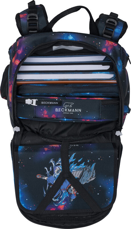 Beckmann Schulrucksack Active Air Flx – Ninja Elements – 26,0 × 39,0 × 22,0 cm – Recycelte Materialien