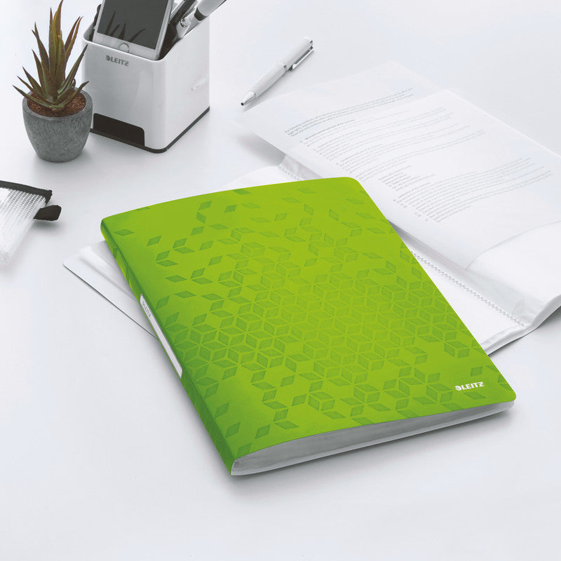 Leitz WOW Sichtbuch A4, 40 Hüllen, PP, Grün – 1 Stück