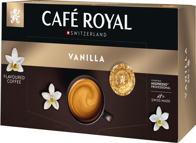 Café Royal Kaffeepads Vanille – für Nespresso Professional & Café Royal Professional – 50 Pads