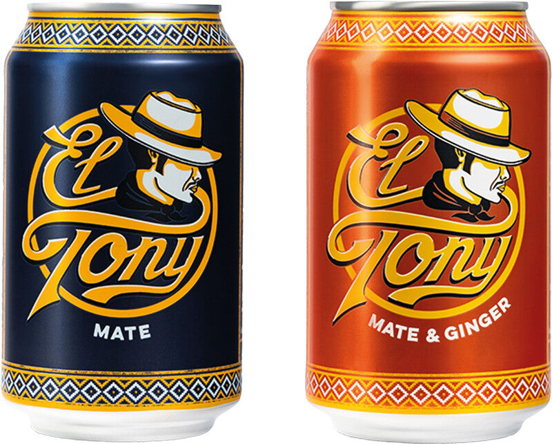 El tony Mate-Getränk Mate & Ingwer mit Koffein – 3,3 dl