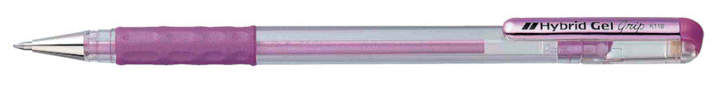 Pentel Hybrid Gel Grip Gelschreiber 8er Etui – 8 Farben, 0,8 mm, wasserfest, lichtbeständig, Kappe