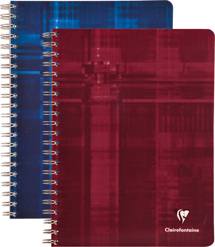 Clairefontaine Spiralblock A4, kariert, Spiralbindung, Karton, 112 Blatt, 90 g/m² – sortiert