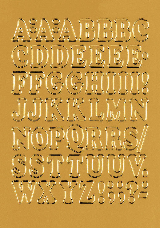 HERMA Schmucketiketten – Motiv Buchstaben A–Z – Folie, Gold, permanent haftend, 12 mm, 84×120 mm