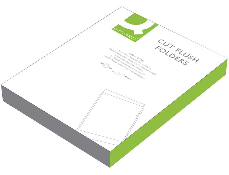 Q-CONNECT Sichtmappe A4 – transparent, Polypropylen, genarbt, blendfrei, 120 µm, 100er-Pack