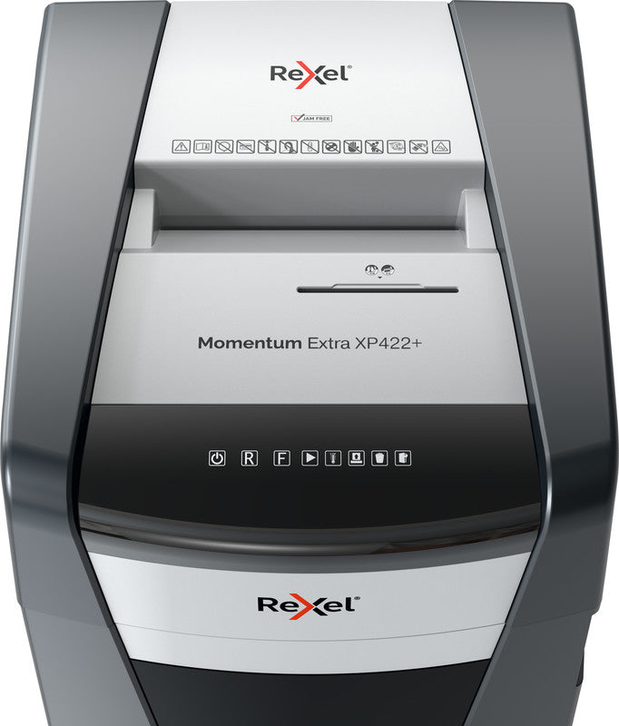 Rexel Momentum XP422+ – Aktenvernichter, DIN P-4, Partikelschnitt 4 × 35 mm, 22 Blatt, 85 l, A4