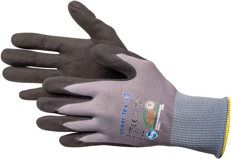 Noname Feinstrickhandschuhe – Nylon, Grau, für präzises Arbeiten unter trockenen Bedingungen