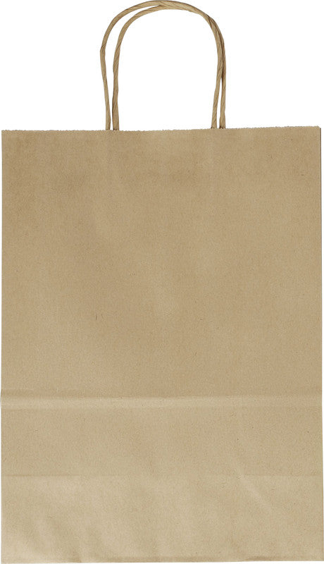 Folia Tragetasche – neutral – mit gedrehter Papierkordel – 240 × 310 × 120 mm – 20 Stk.