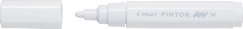 Pilot Pigment-Marker Pintor – Rundspitze 1,5-2,2 mm – Weiss – Für dunkle Oberflächen geeignet