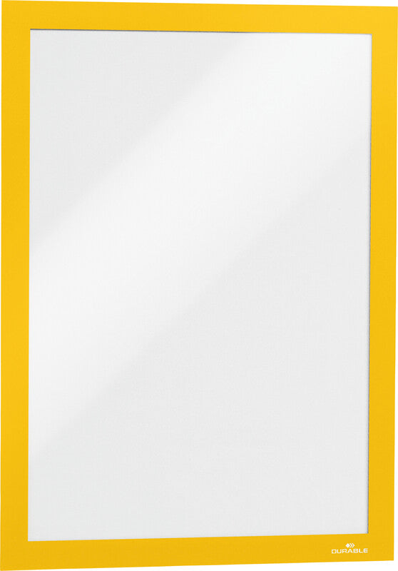 Durable Info-Rahmen Duraframe – 236 × 323 mm, gelb, selbstklebend, wiederablösbar, für A4