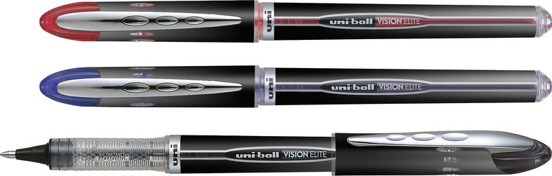 Uni-Ball Vision Elite UB205 – Tintenroller, wasserfest, mit Kappe, 0,2 mm, Rot