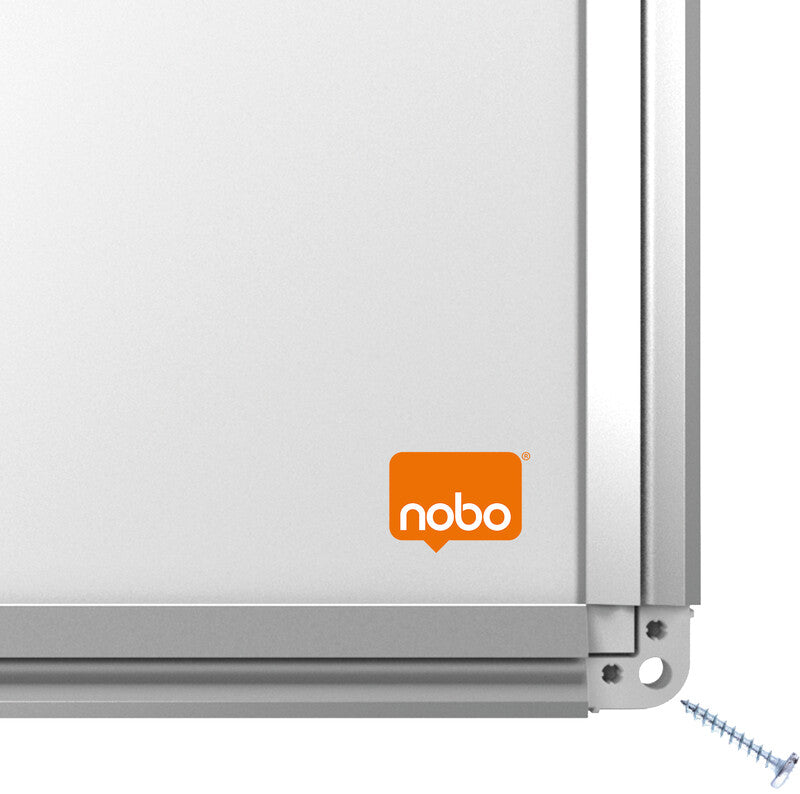 Nobo Whiteboard – 60 × 45 cm, Emaille, magnetisch, Aluminiumrahmen, Wandmontage, inkl. Stifteablage