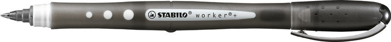 STABILO worker+ colorful – Tintenroller, mit Kappe, 0,5 mm, schwarz, für Linkshänder