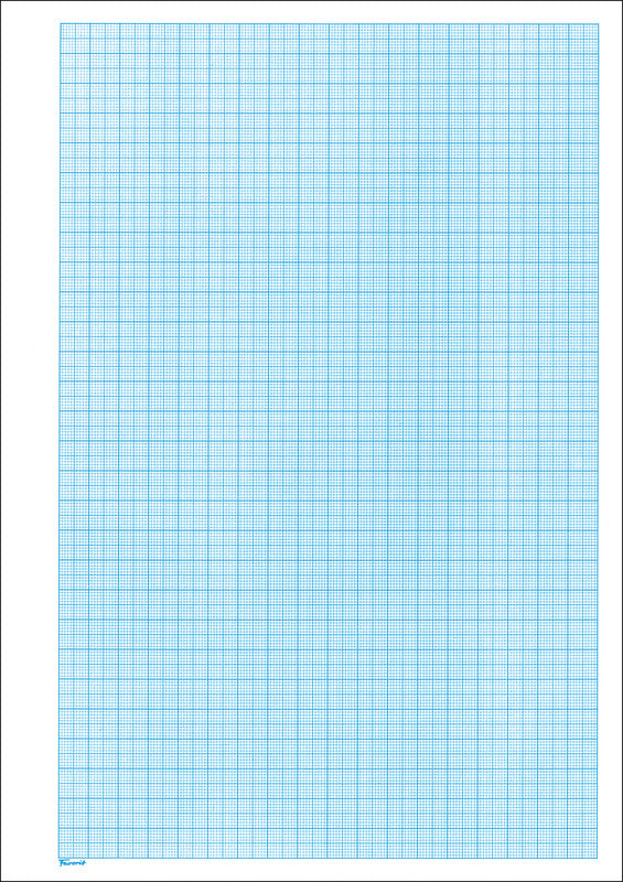 Favorit Millimeterpapier-Block A4 – blau, einseitig, 80 g/m², 100 Blatt