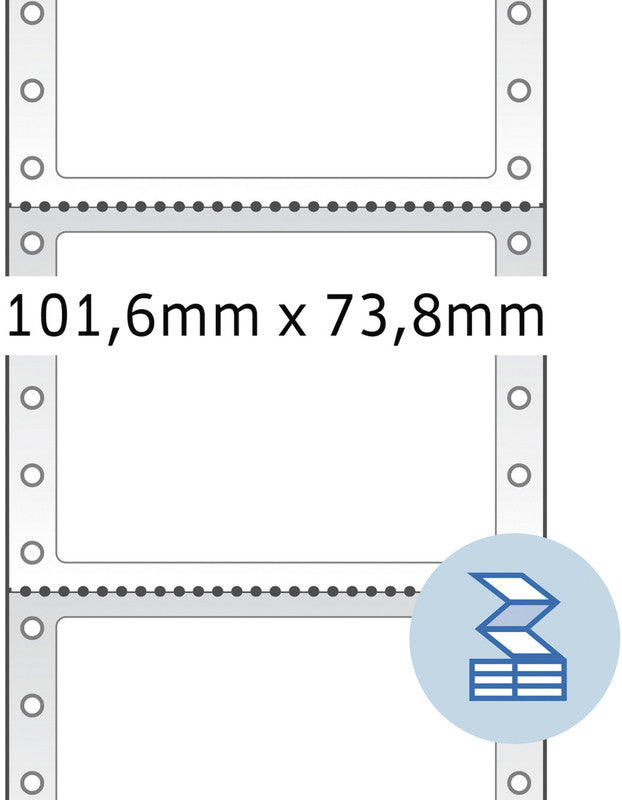 HERMA Druckeretiketten, 102 mm × 74 mm, weiss, Papier, permanent, 2000 Etiketten