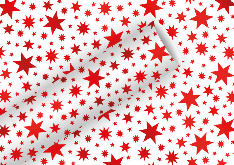 Braun + Company Geschenkpapier – Beautiful Stars – aluminiumbedampftes Papier – 700 × 1500 mm
