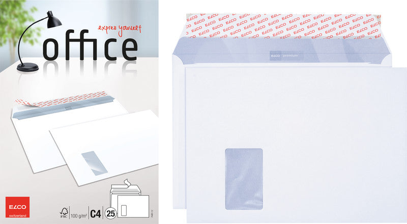 Elco 74481.12 Briefumschlag – C4, 25 Stück pro Packung