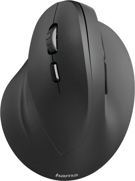 Hama EMW-500L Ergonomische Maus – kabellos, USB-A, 6 Tasten, für Linkshänder, vertikal, schwarz