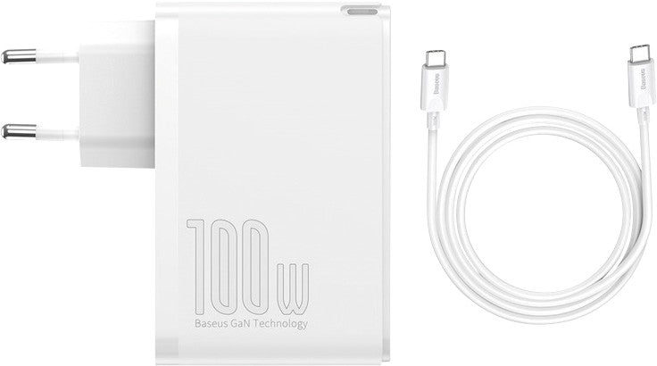 Baseus Ladegerät – 100 W, 2× USB-C + 2× USB-A