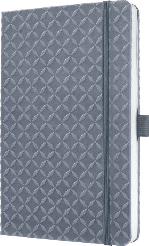 Sigel Notizbuch A5, liniert, Fadenheftung, Karton, 174 Seiten, 32 Seiten perforiert, 80 g/m² – grau
