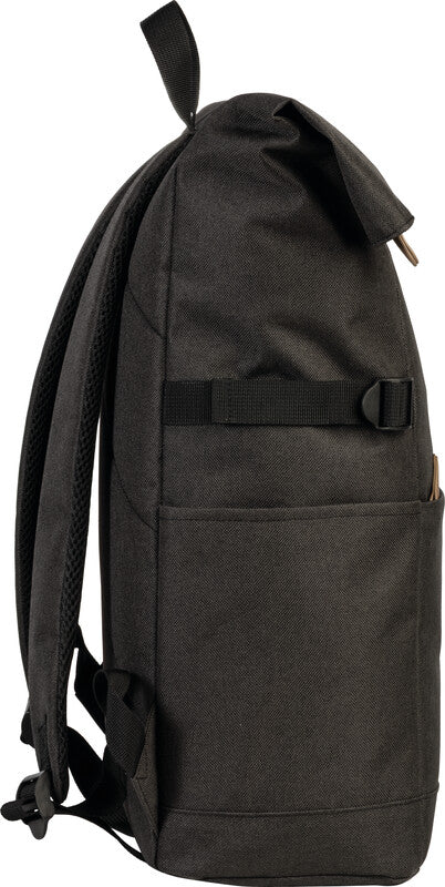 Bestway Notebook-Rucksack Campus Style Roll-Top – Polyester – Schwarz, 260 × 500/600 × 160 mm