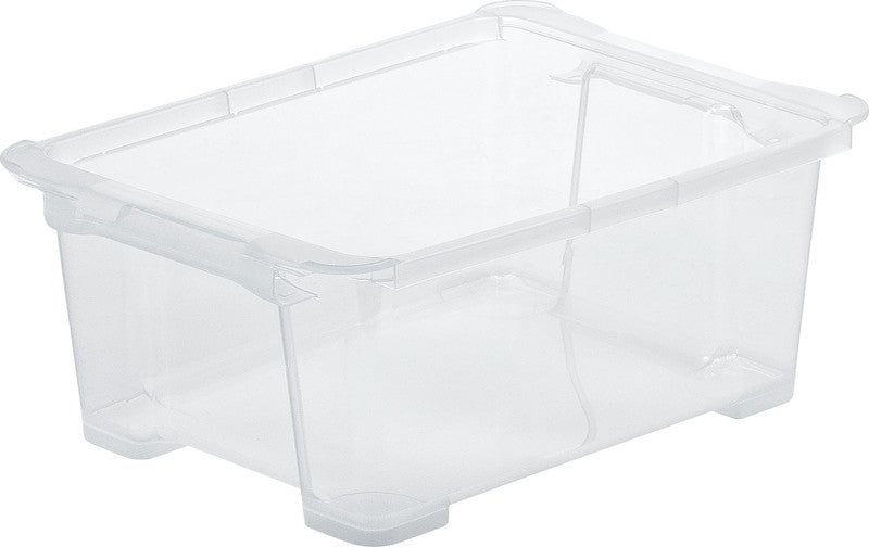 Rotho Aufbewahrungsbox – Kunststoff, transparent, 38,7 × 15,8 × 27,9 cm – 1er-Pack