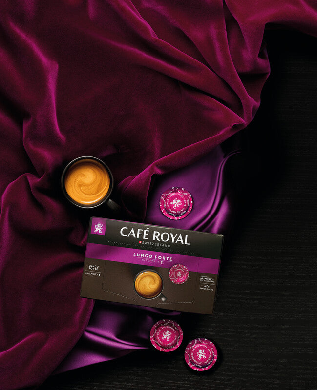 Café Royal Kaffeepads Lungo Forte – für Nespresso Professional & Café Royal Professional – Intensität 8 – 50 Stk.