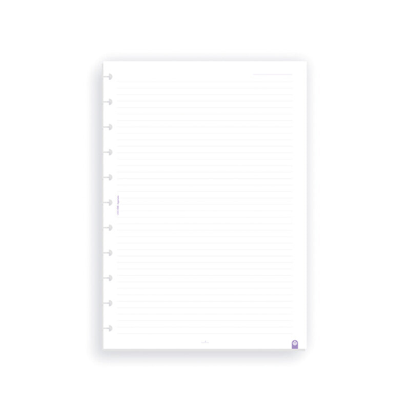 Carchivo Notizbuch-Einlagen A4, liniert, spezielle Perforierung, 100 g/m², für Spiralbuch Ingeniox – 50 Blatt