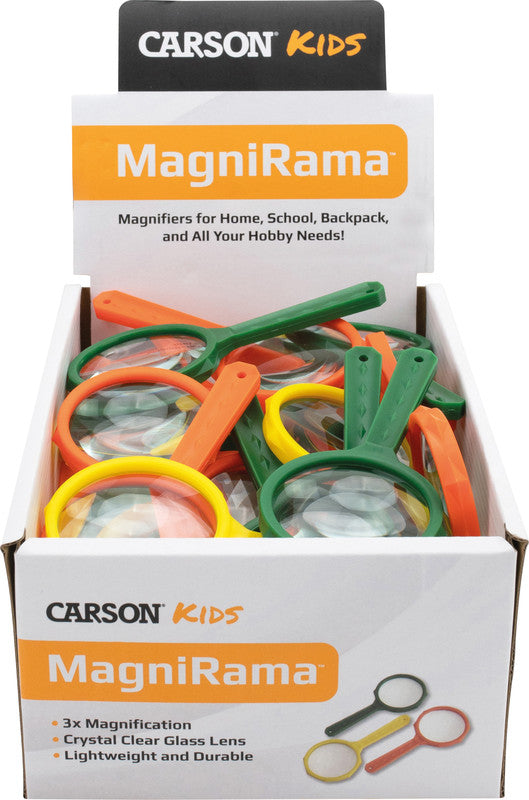 Carson Kids MagniRama – Handlupe – 3× – Ø 50 mm, farbig sortiert
