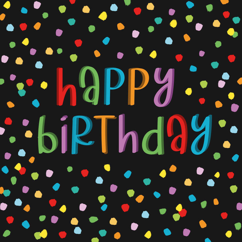 Atelier Servietten Confetti Geburtstag – 33 × 33 cm – 3-lagig, Tissue – 20 Stk.