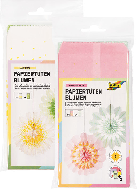 Folia Bastelset Daisy Love – 34 Papiertüten – 130 × 235 × 17 mm
