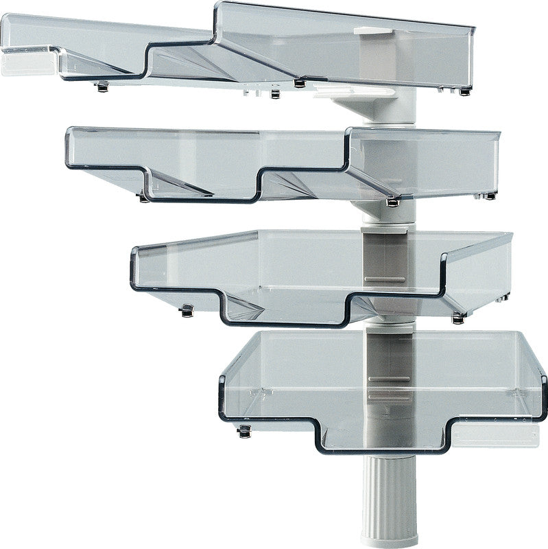 Hansa Briefkorb – Kunststoff, für A4, mit Griffausschnitt, glänzend, grau, B 240 × H 500 × T 340 mm