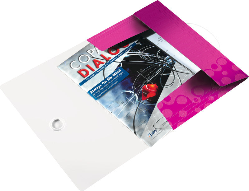 Leitz Sammelmappe für A4, Kunststoff, Pink, mit Gummizug