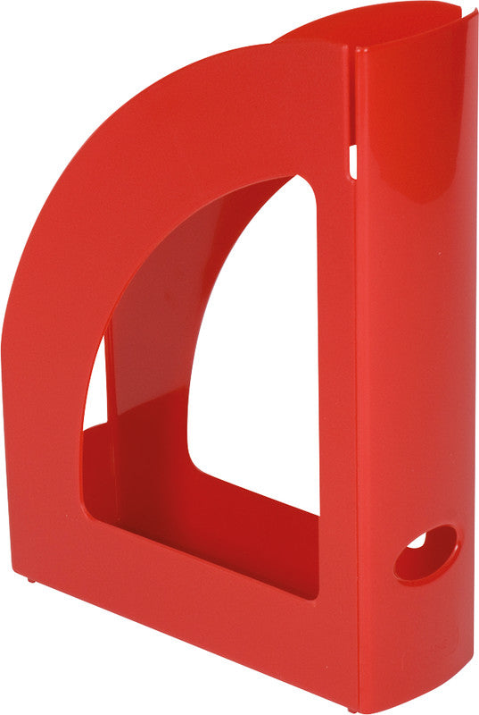 Q-Connect Stehsammler für Format C4 – mit Griffloch, 80 mm, Rot, Kunststoff