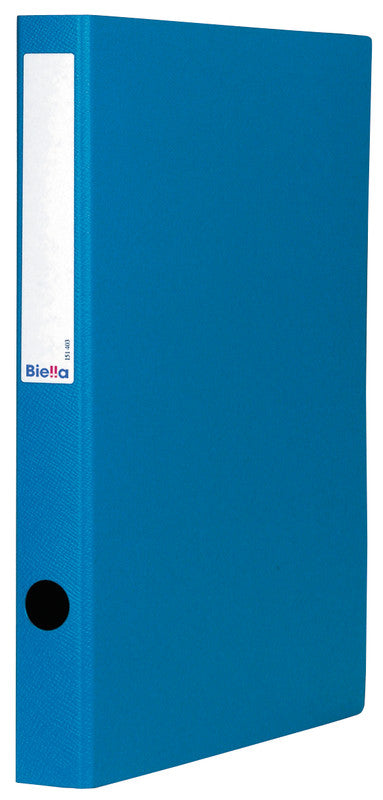 Biella Zeigebuch – A4 Hochformat – 2-Ring-Mechanik, Ø 25 mm, Rücken 31 mm – Blau, Karton, mit Griffloch