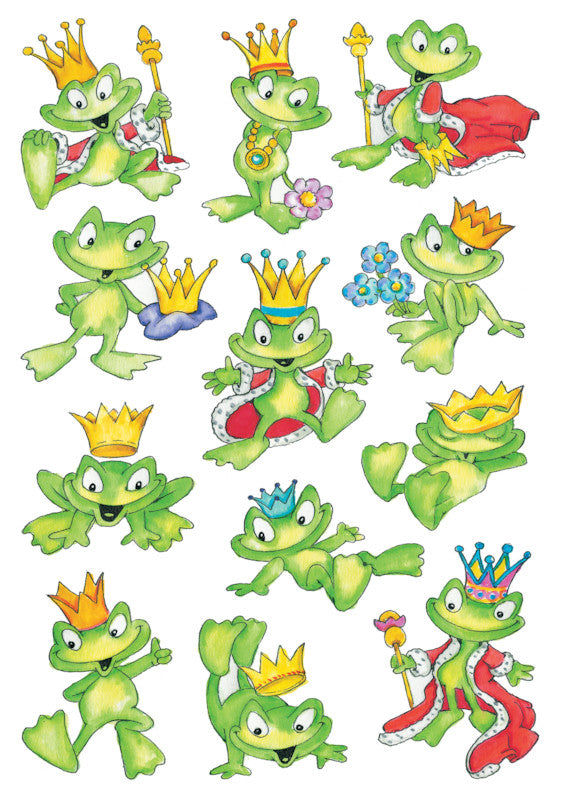 HERMA Schmucketiketten – Motiv Froschkönig – Papier, Hochglänzend, 36 Stück, 3 Bogen
