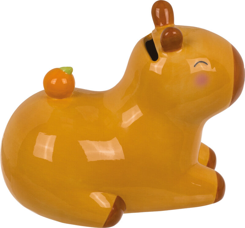 Out oft the blue Out of the Blue Spardose Capybara – Dolomit, braun – 15 × 9 cm