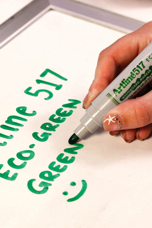 Artline Whiteboard-Marker Eco-Green EK517 – Rundspitze 3 mm – Grün – Trocken abwischbar