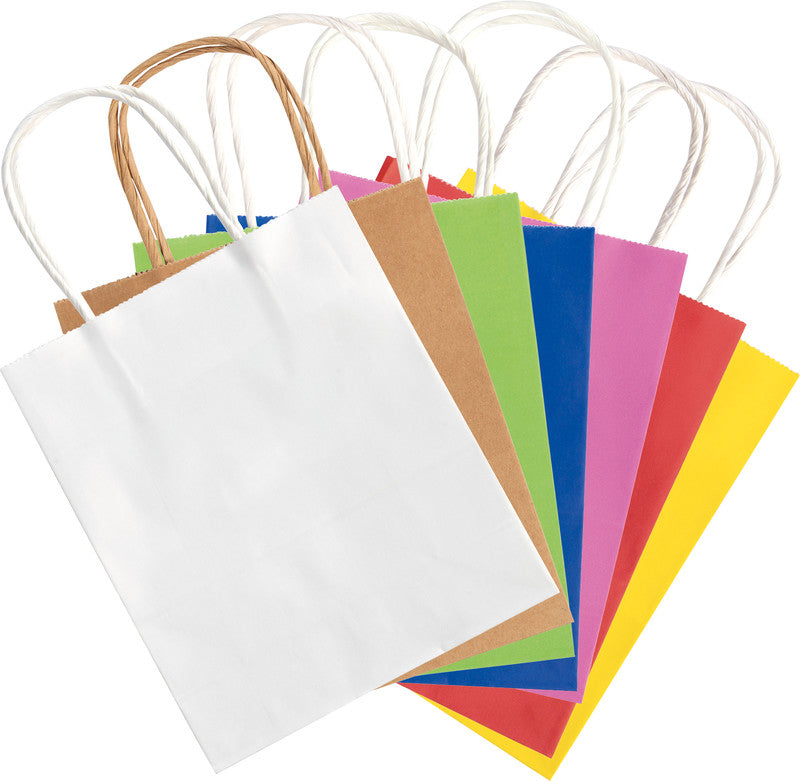 Folia Tragetasche – Papier, 180 × 210 × 80 mm – 7 Stk., sortiert