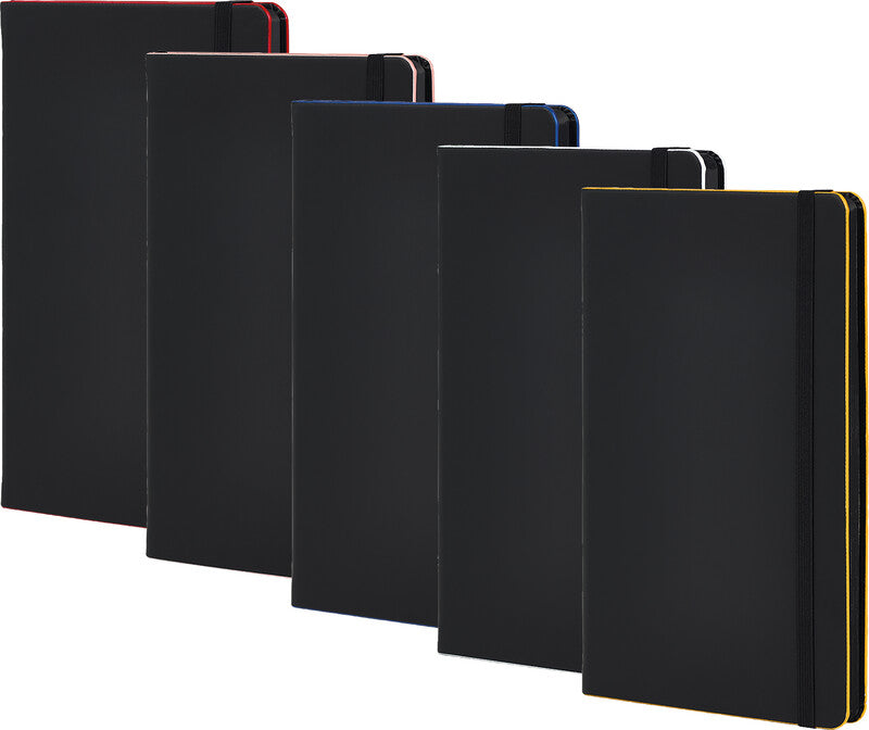 Castelli Notizbuch, 130 × 210 mm, liniert, Leimbindung, Hardcover, 192 Seiten, 80 g/m² – mehrfarbig