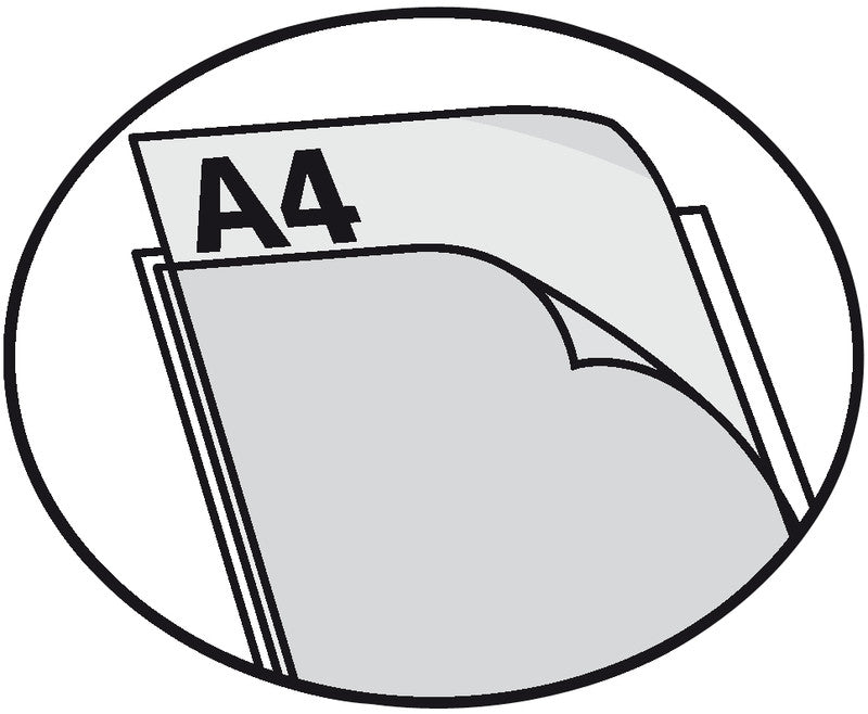 Biella Sichtmappe A4 – Weiss, Karton, Fronttasche, Matt, 5er-Pack