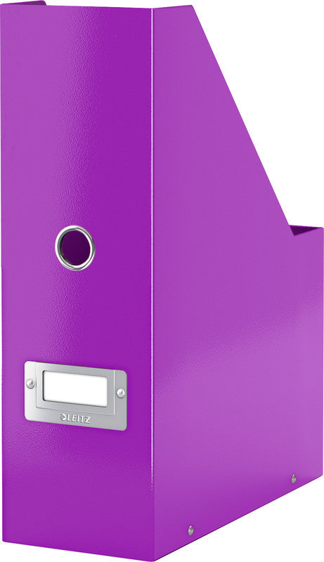 Leitz Stehsammler Click & Store – für Format A4, Karton, violett metallic, mit Beschriftungsschild
