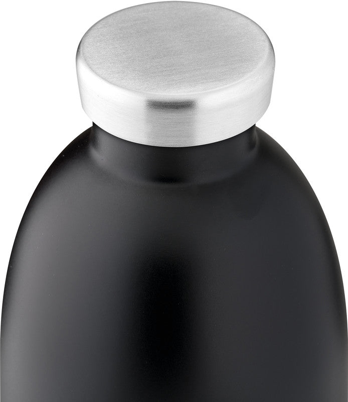 24Bottles Trinkflasche Clima – 8,5 dl – Edelstahl, isoliert, Schraubverschluss – Tuxedo Schwarz