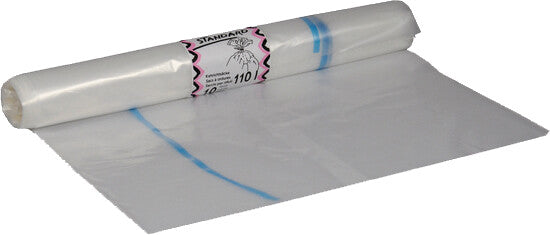 Mehrzweckbeutel – 110 l, mit Zugband, LDPE, transparent, Ø 350 × 1'100 mm, 10 Stk