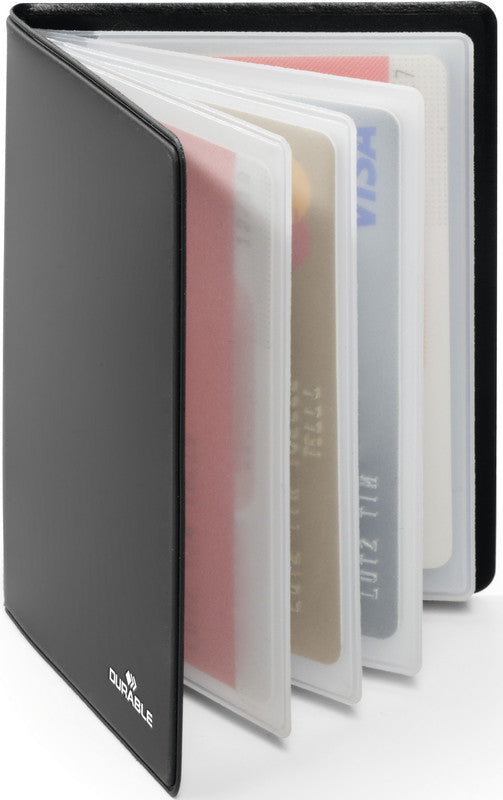 Durable Kartenetui – RFID-Schutz – für Karten 54 × 86 mm – 8 Karten, 76 × 9 × 103 mm – Schwarz