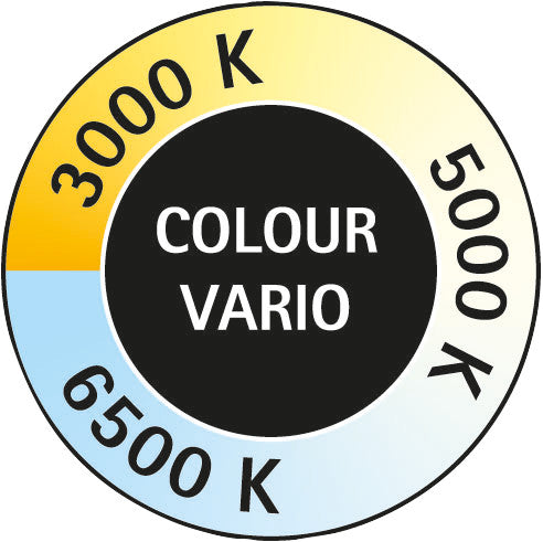 MAUL LED-Tischleuchte Pearly Colour Vario – 3-stufig dimmbar – 3000–6500 K – 616 lm 5 W – Schwarz