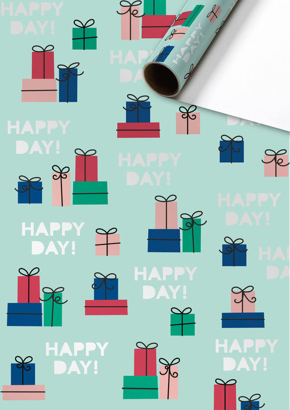 Stewo Geschenkpapier – Dexter – gestrichenes, hochweisses Papier, 80 g/m2 – Rolle 700 × 2000 mm