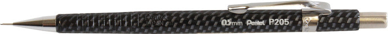 Pentel Sharp P200 Druckbleistift – 0,5 mm, Carbon, starres 4 mm Führungsröhrchen