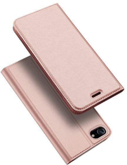 Dux Ducis Booklet-Hülle – für Apple iPhone SE (2020) – Roségold – Kunstleder – mit Kartenfach